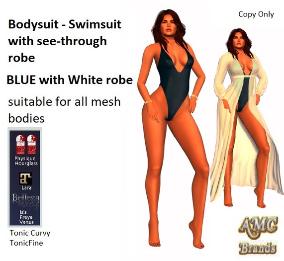 AMC Bodysuit & Robe - Blue