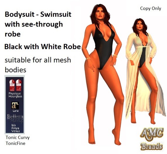 AMC Bodysuit & Robe - Black