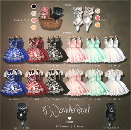 -Pixicat- Wonderland.Dress nr.2 - Red (s)