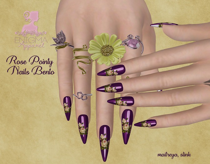 [EN] Rose Pointy Nails Bento
