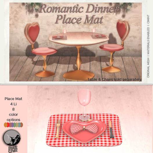 *PC* Romantic Dinner Place Mat