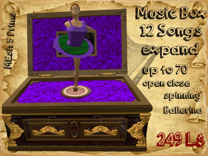 MusicBox SpielUhr LILA BOXED