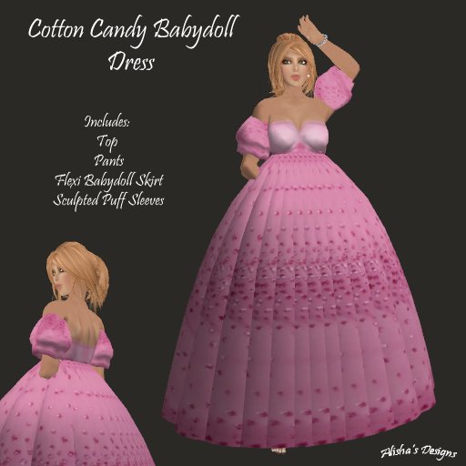 Pink Cotton Candy Babydoll Dress