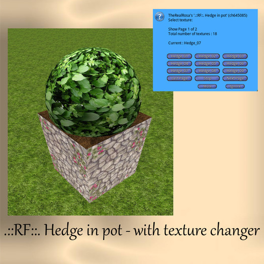 .::RF::. Hedge in pot - with texture changer