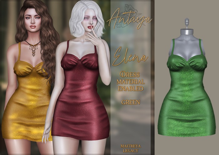 :: ANTAYA :: Dress <Elena> Green (wear)