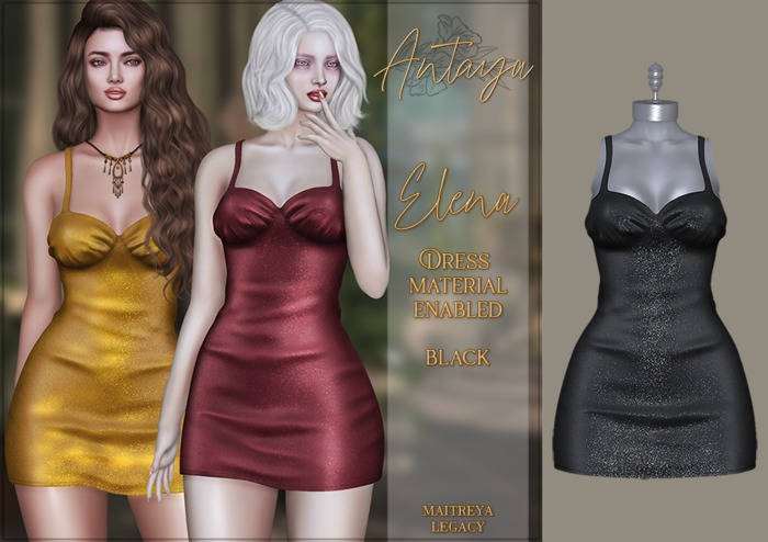 :: ANTAYA :: Dress <Elena> Black (wear)