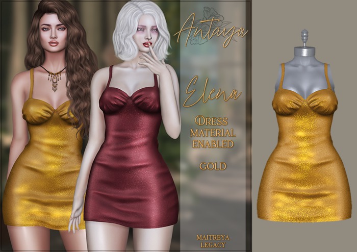 :: ANTAYA :: Dress <Elena> Gold (wear)