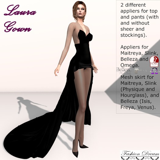 Laura Gown Black - Fashion Dream