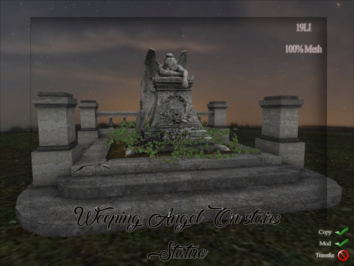 Weeping Angel on stairs Statue