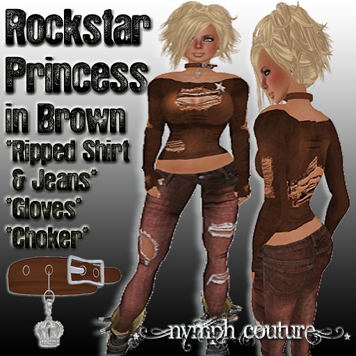 *NYMPH COUTURE* ROCKSTAR PRINCESS IN BROWN