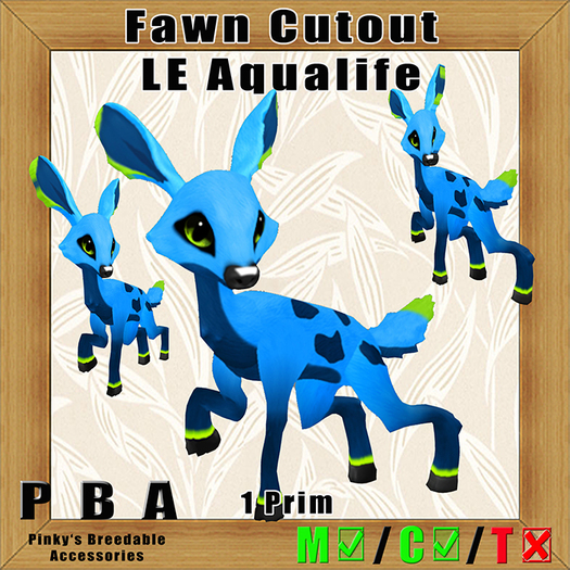 Fawn Cutout LE Aqualife, Sep. 2018