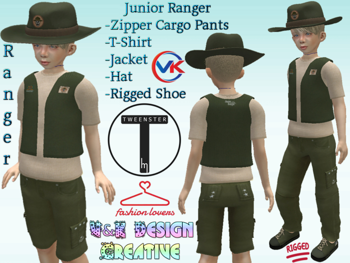 V&K Design Tweenster Junior Ranger Boy outfit