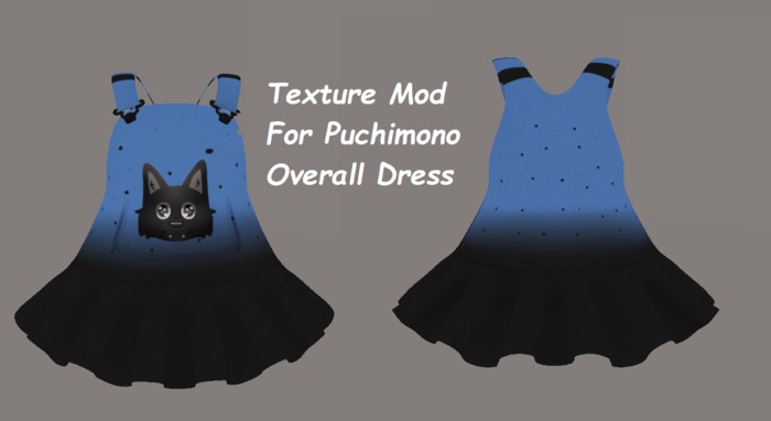 wolf overall dress texture for Puchimono Overall Dress