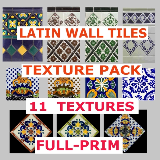 Latin wall tiles texture pack 2