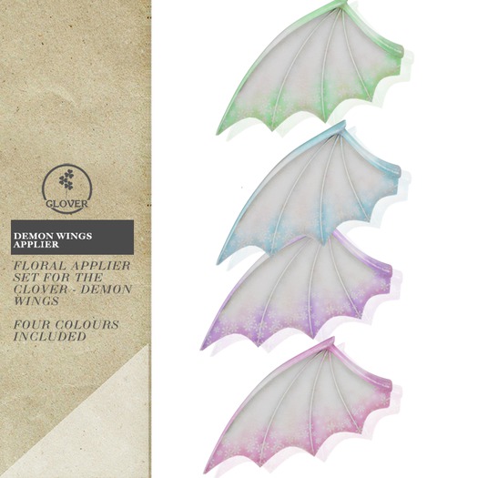 Clover -  Demon wings texture HUD (Floral set) (box)