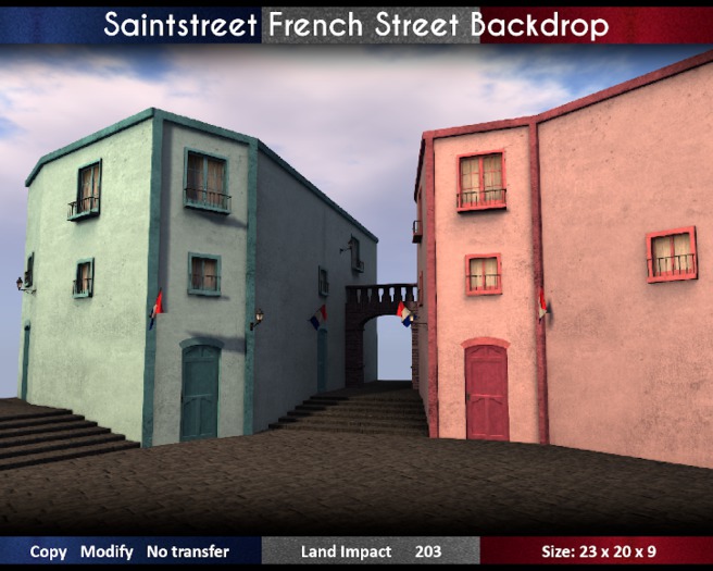 Saintstreet French Street Backdrop Wear me/ Unpack me