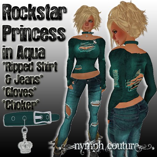 *NYMPH COUTURE* ROCKSTAR PRINCESS IN AQUA