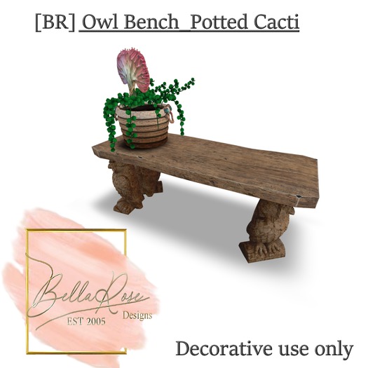 [BR] Owl Bench_Potted Cacti