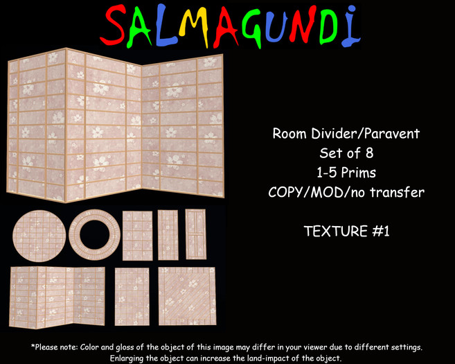 Paravent / Room divider - Set of 8 - Texture #1