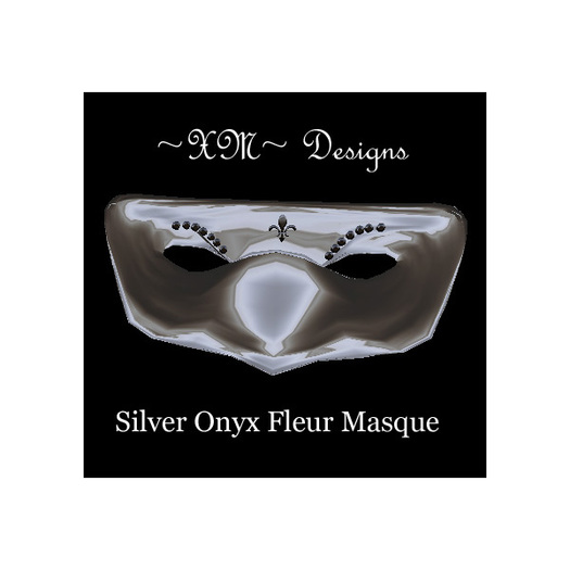 ~XM~ Silver Onyx Fleur Masque