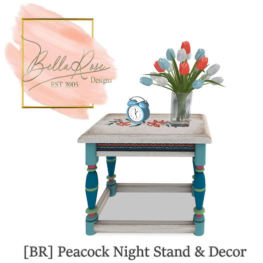 [BR] Peacock Night Stand & Decor