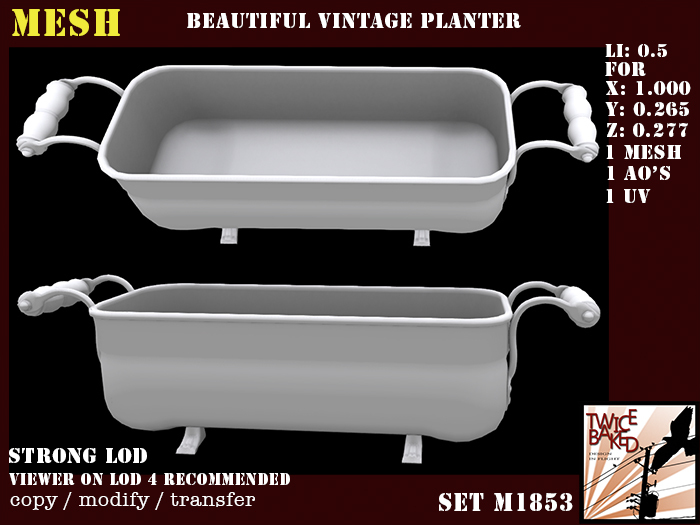 "TB" Beautiful vintage planter M1853