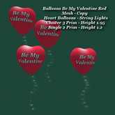 Balloons Be My Valentine Red
