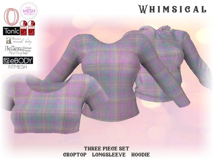 [Whimsical] Girl's Mesh Tops - Violet Plaid