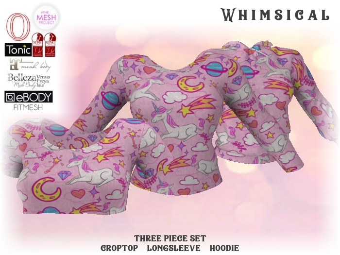 [Whimsical] Girl's Mesh Tops - Unicorn Love