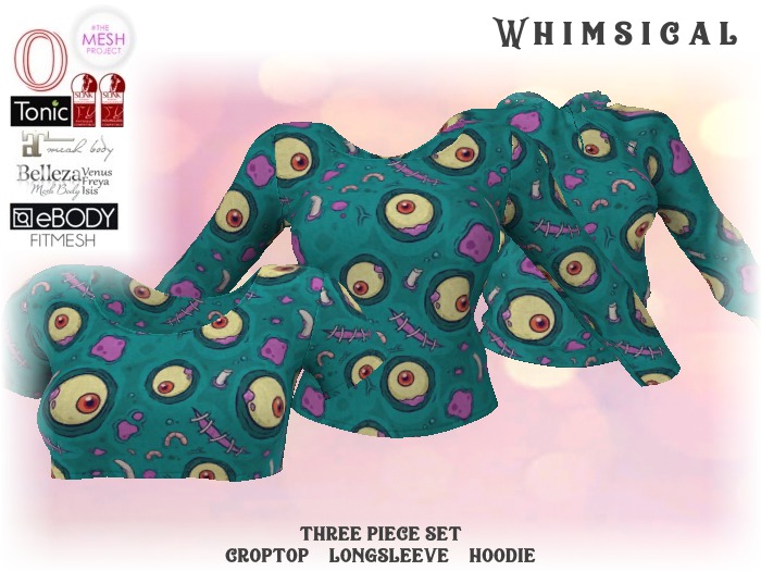 [Whimsical] Girl's Mesh Tops - Monster Eyes