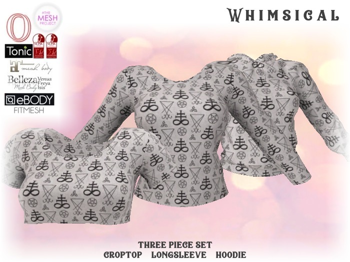[Whimsical] Girl's Mesh Tops - Satanic Icons