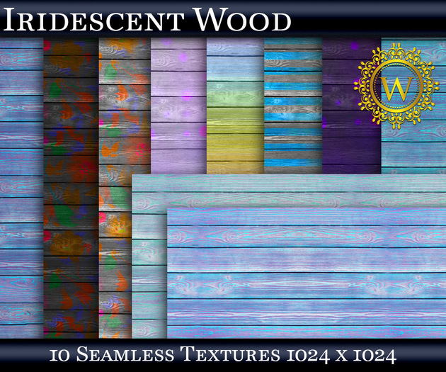 Iridescent Wood 10 Seamless Textures - WonderWall
