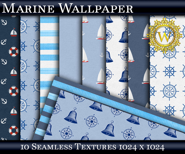 Marine Wallpaper 10 Seamless Nautical Textures - WonderWall