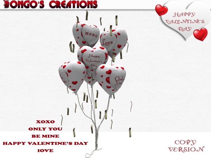 BMC536 - HAPPY VALENTINE'S DAY - FLOOR BALLOONS.