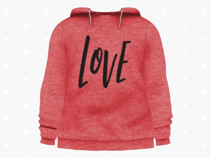 Love Of My Life Oversized Hoodie Red