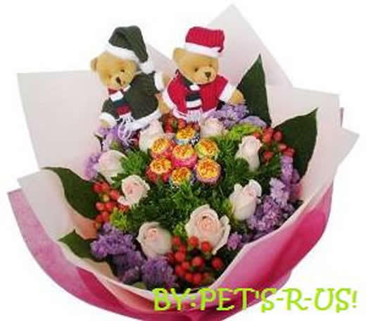 Christmas_Bouquet_teddies