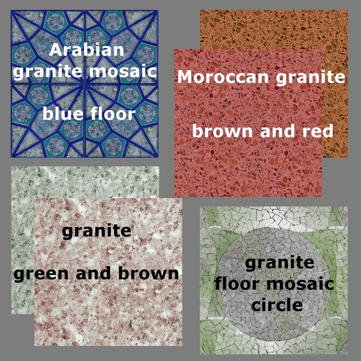 Granite floor and wall textures