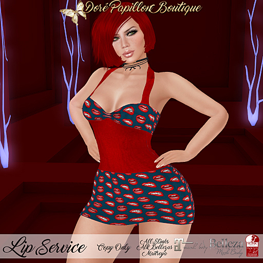 DPB Lip Service - Navy Red