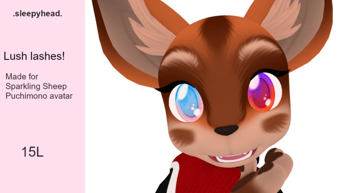 .sleepyhead. Lush lashes for puchimono