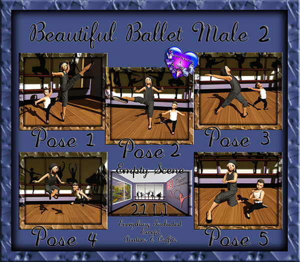 GP&D/P&A - Beautiful Ballet Male 2 - Fatpack w/Scene - M/T - Bento Poses