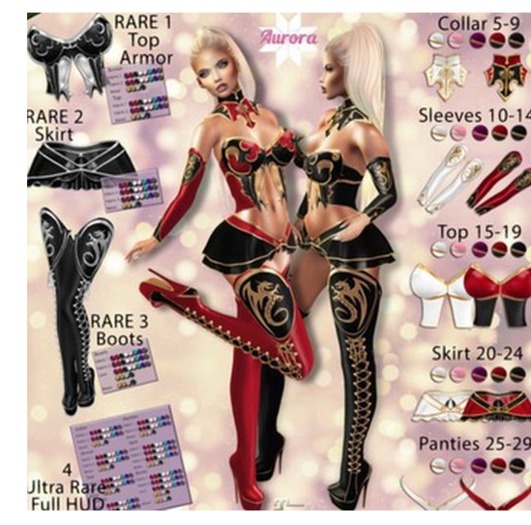 13. AURORA Dragon Queen Sleeve Red