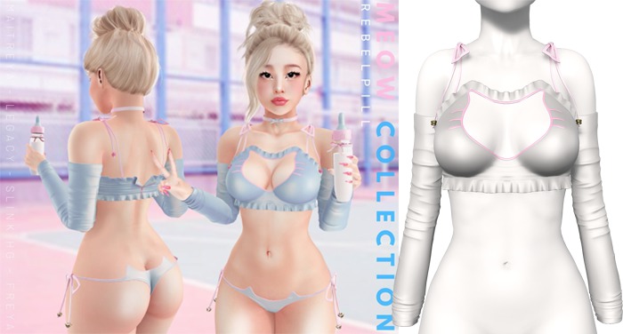 Rebelpill - Meow Collection Top White