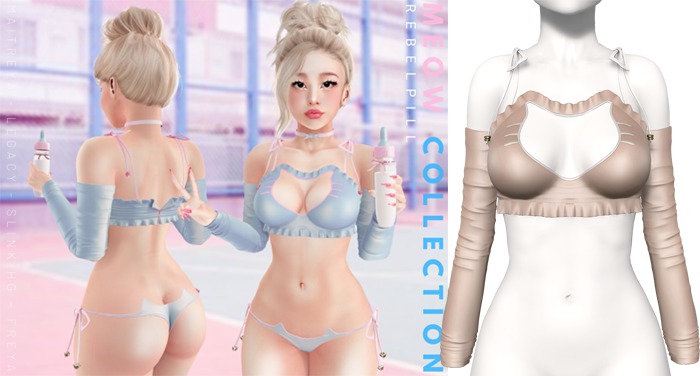 Rebelpill - Meow Collection Top Nude