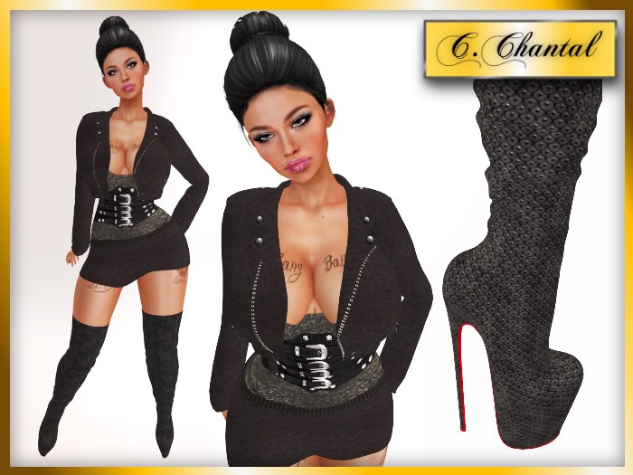 C.CHANTAL - ROCKSTAR II - Complete Outfit & Heels (Maitreya)
