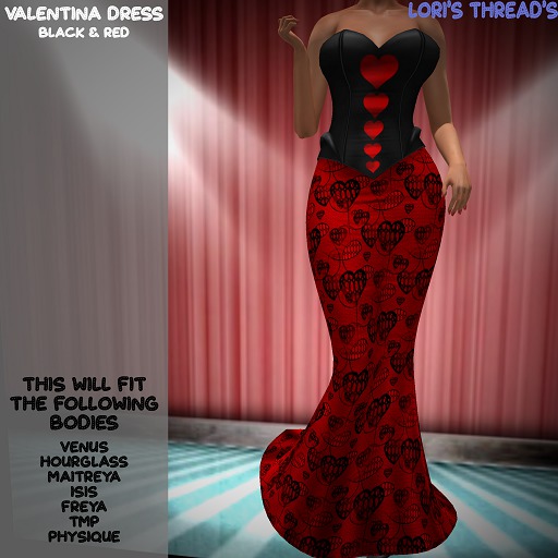 [L.T] Valentina Dress - Black & Red BOX