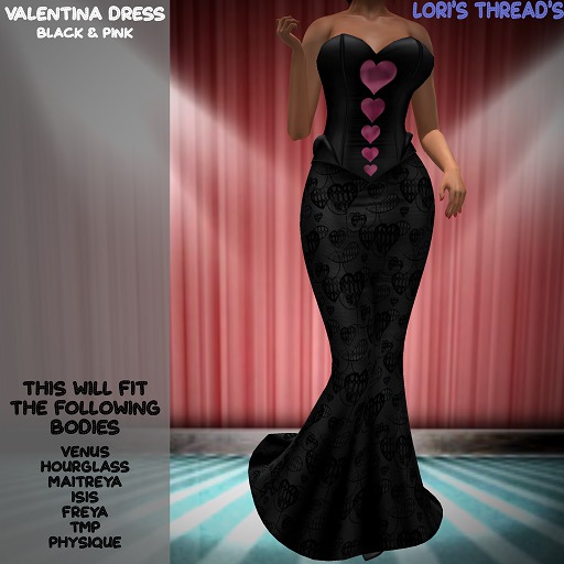[L.T] Valentina Dress - Black & Pink BOX