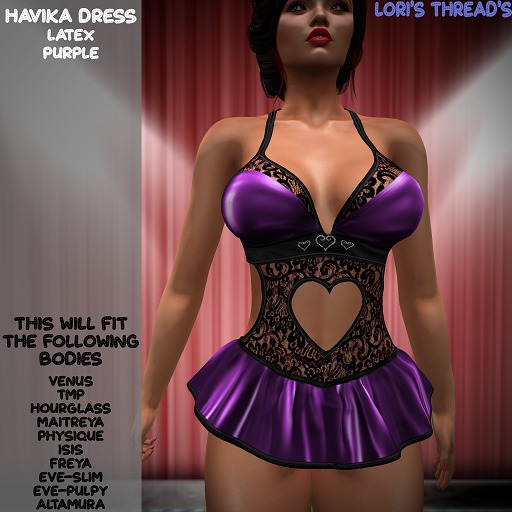 [L.T] Havika Dress - Latex Purple BOX