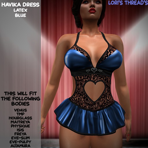 [L.T] Havika Dress - Latex Blue BOX