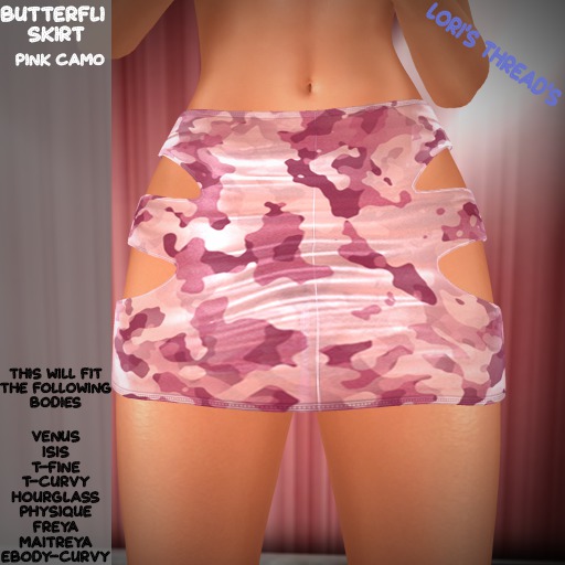 [L.T] Butterfli Skirt - Pink Camo