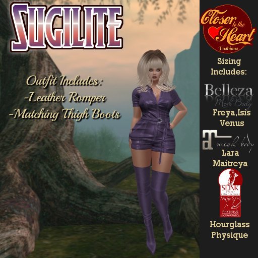 Sugilite Leather Romper Outfit